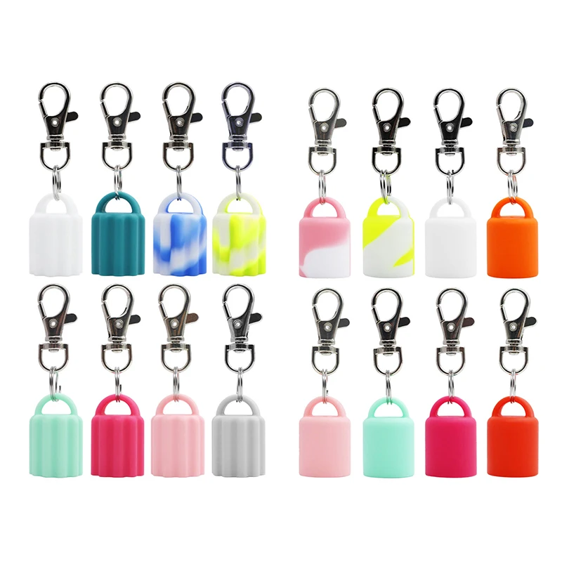 Portable Durable Holder Keychain Compatible For Lip Balm Lipstick Storage Cap High Quality Practical Silicone Keychain Cap