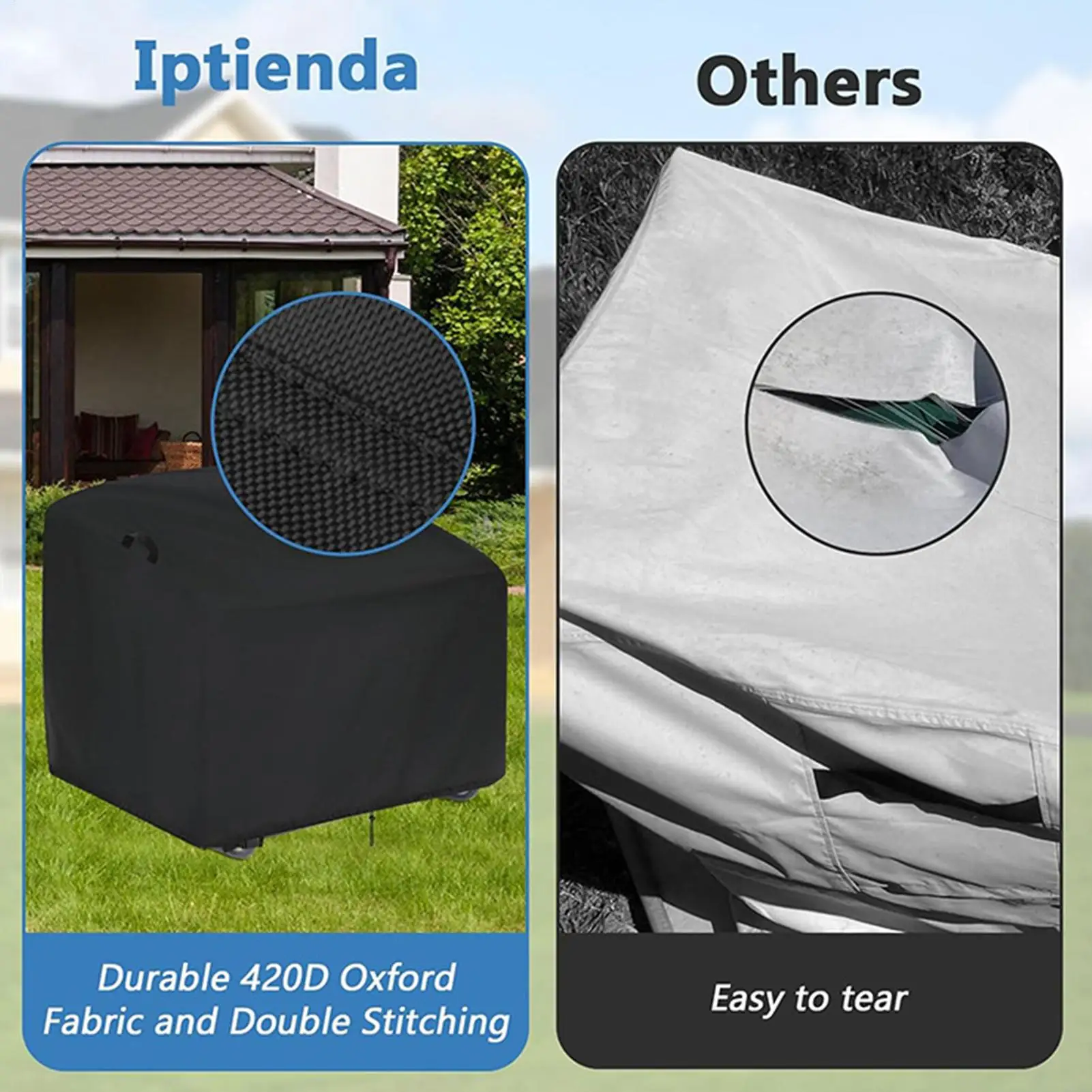 

Outdoor Chair Cover Waterproof Protective Wrap Sunproof Windproof Patio Chair Cover For Rattan Lounger Yard Garden Home Nursery