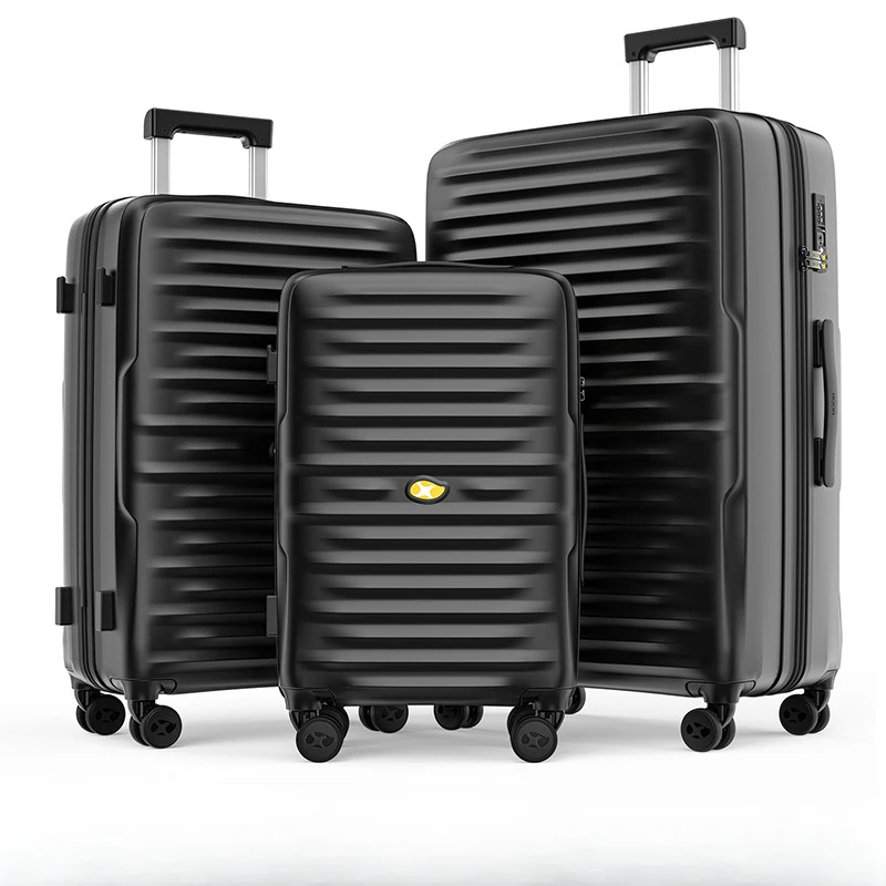 3 Pcs Set Rolling Luggage Case Business Travel Suitcase on Wheels High-capacity Abrasion Resistance Trolley Luggage Bag