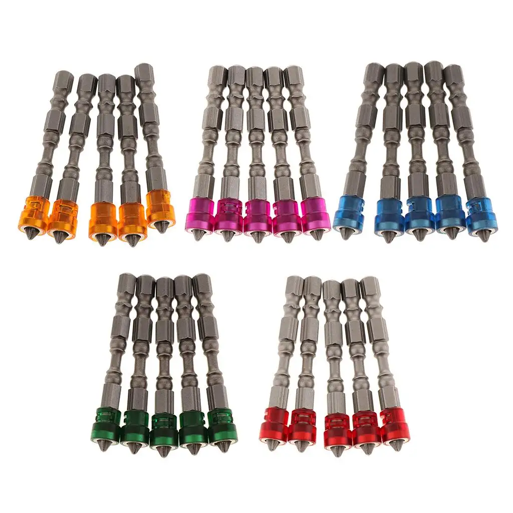 Stainless Steel Cross Head Screwdriver Bits Magnetic Phillips Hex Shank Double End for Electric Screwdriver Kit