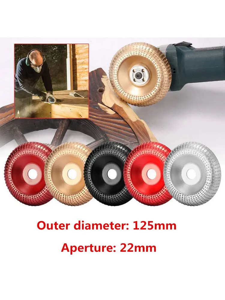 Grinder Wheel Disc 5 inch Angle Grinder Wood Carving Disc 5" (125mm) Dia x 7/8" (22mm) Bore for Wood Grinding Shaping