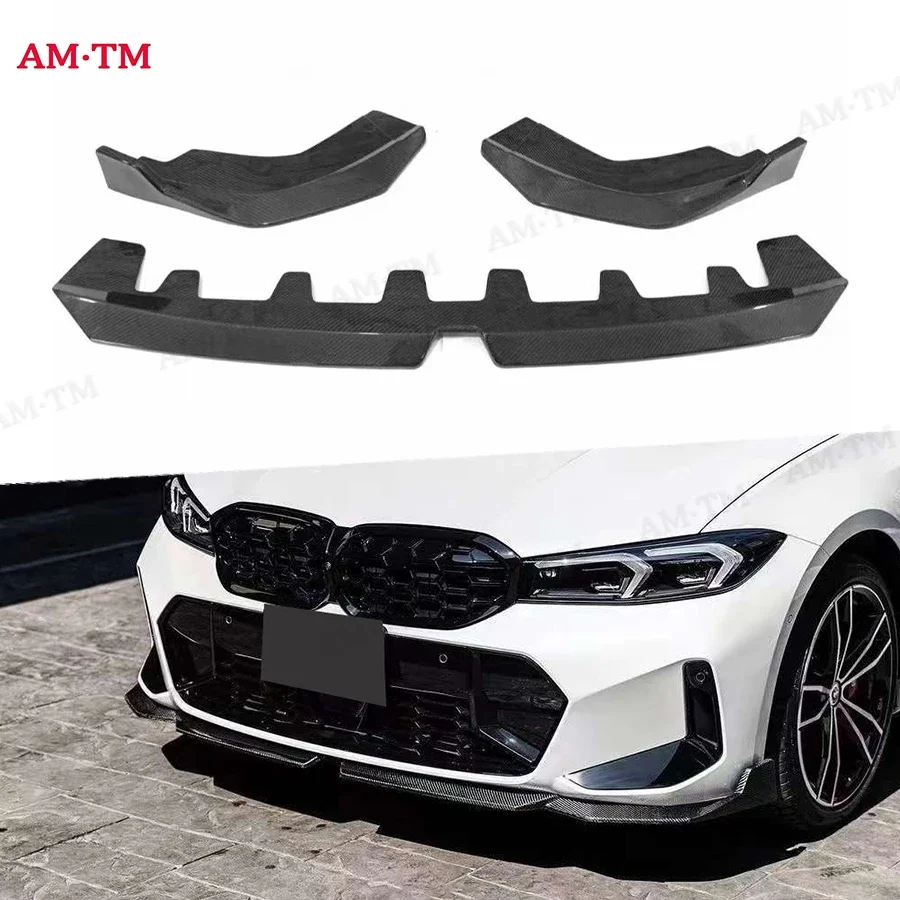 

For BMW 3 Series G20 G28 2023+ Carbon Fiber Front lip Car Front Bumper Diverter Spoiler Diffuser Front lip chin MP style