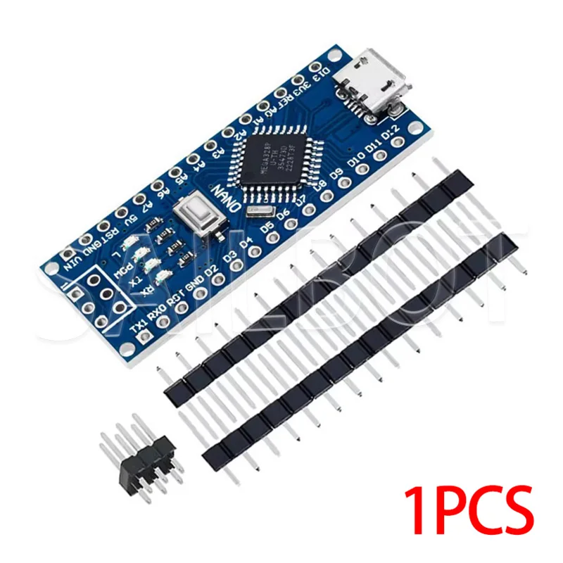 10-1PCS Nano 3.0 Mit dem Bootloader-kompatiblen Controller CH340 USB-Treiber Mini / Typ-C / Micro 16Mhz ATMEGA328P für Arduino