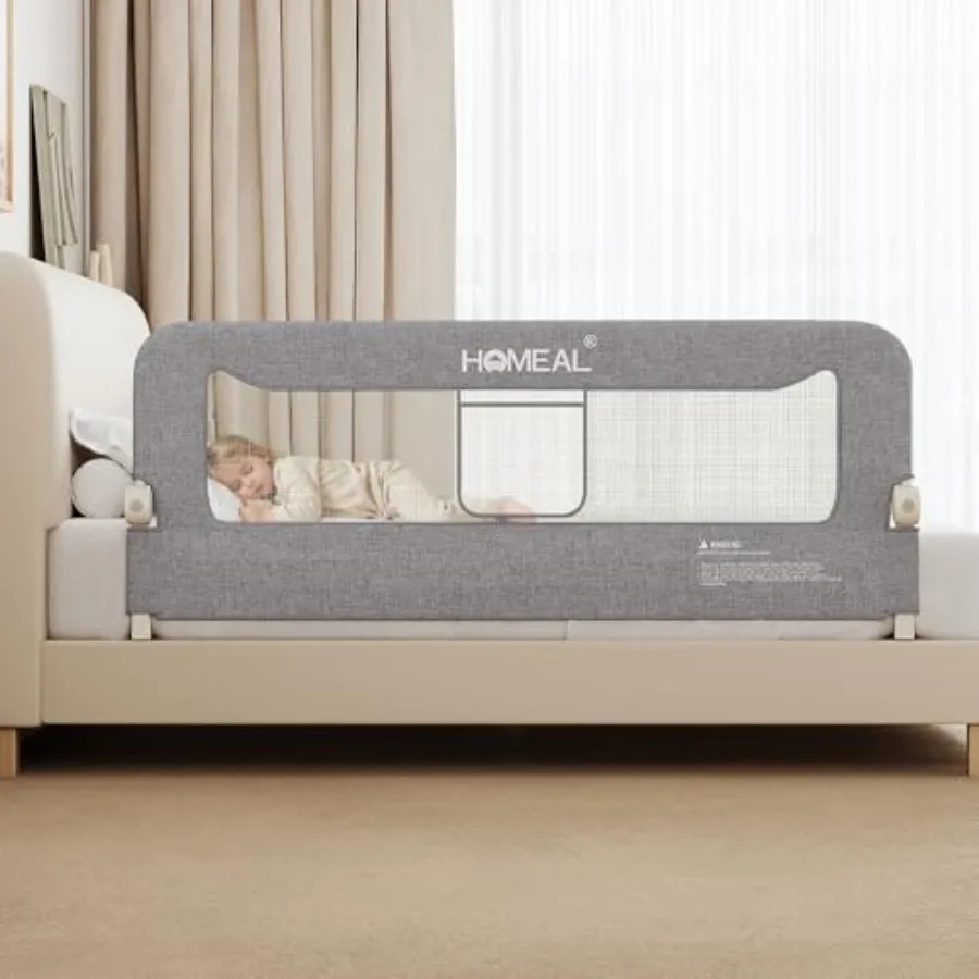 

Bed Rail for Toddlers Swing Down Baby Bed Rail Guard Toddler Bed Rails for King Size Beds Twin Full Queen Bed Guard Rail for To
