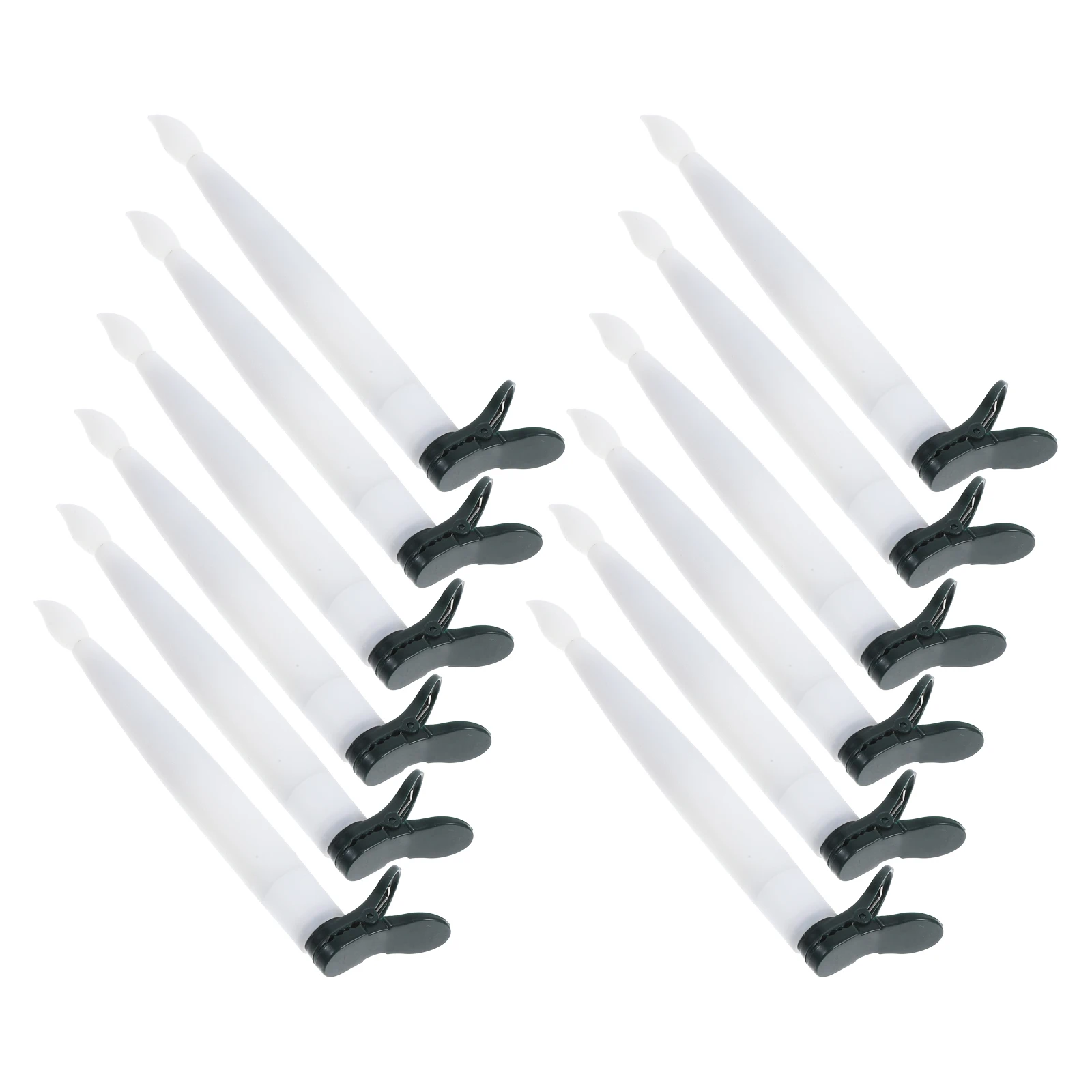 

12 set Led Decoration Candles Warm White Flameless Taper Lights For Christmas Tree Home Holiday Decor Clip On Operated