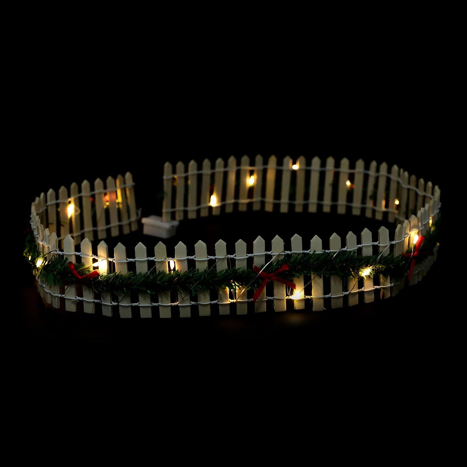 

Wooden Mini Fence for Garden Decorative Tiny Picket Fence Ideal DIY Christmas Village Micro Landscape Outdoor Diorama Setup