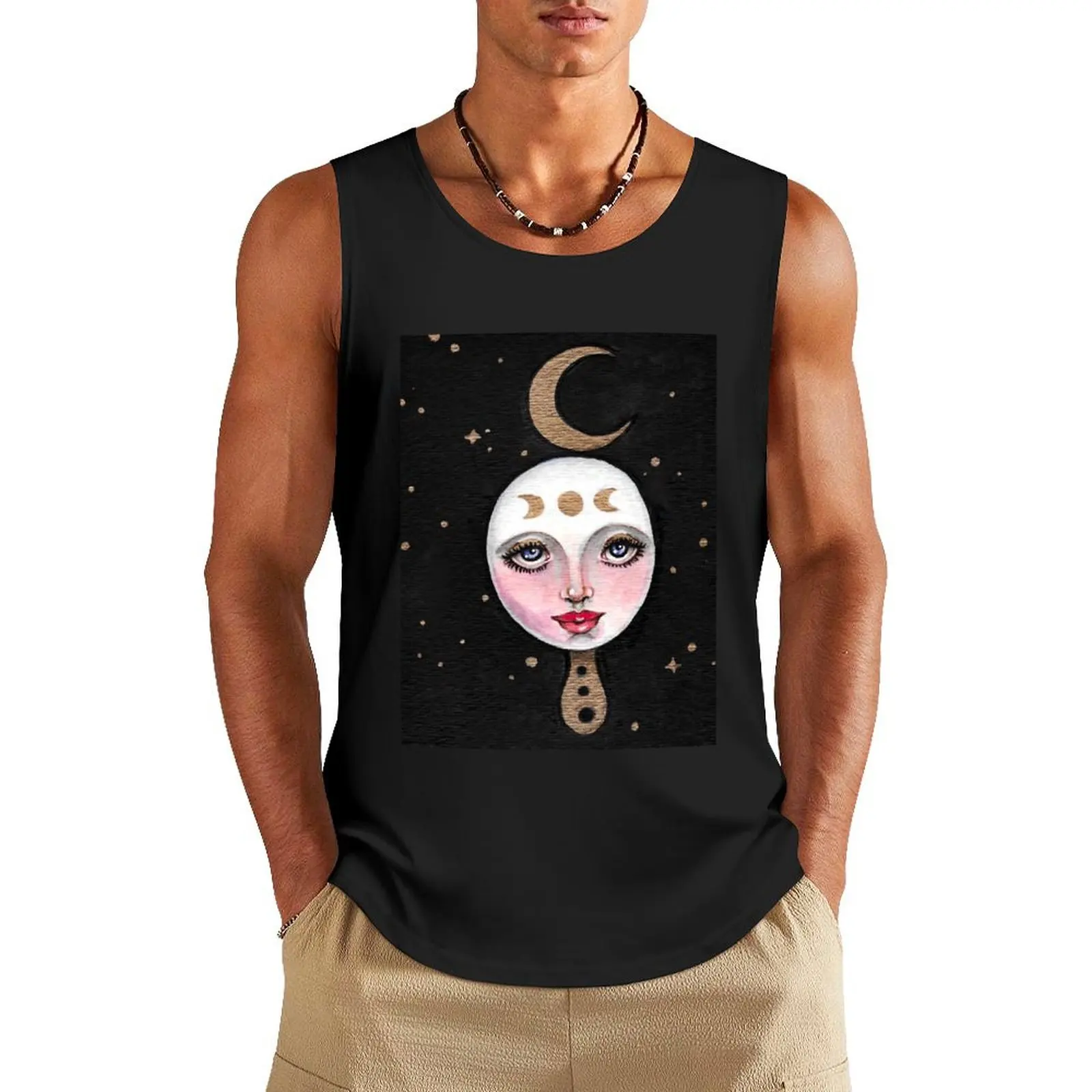 Moon Child Tank Top men gym clothing tops gym accessories men sleeveless tshirts for men