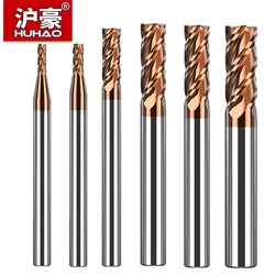 HUHAO End Mill Cutter 4mm 6mm 8mm Metal Cutter HRC55 Tungsten Steel Carbide Milling Cutter 4 Flutes Endmills CNC Machine Tool