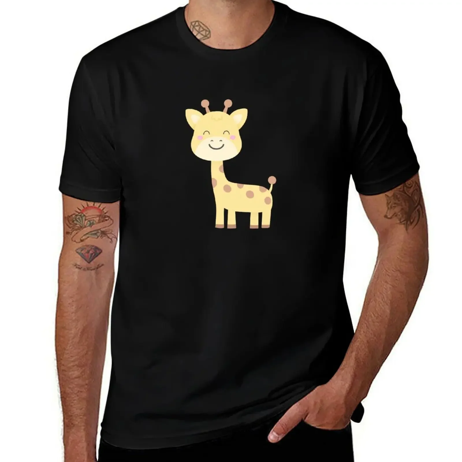 

Giraffe Tiny Cute Animal Kids Illustration style T-Shirt custom shirt Short sleeve tee baggy shirts sweat shirts, men