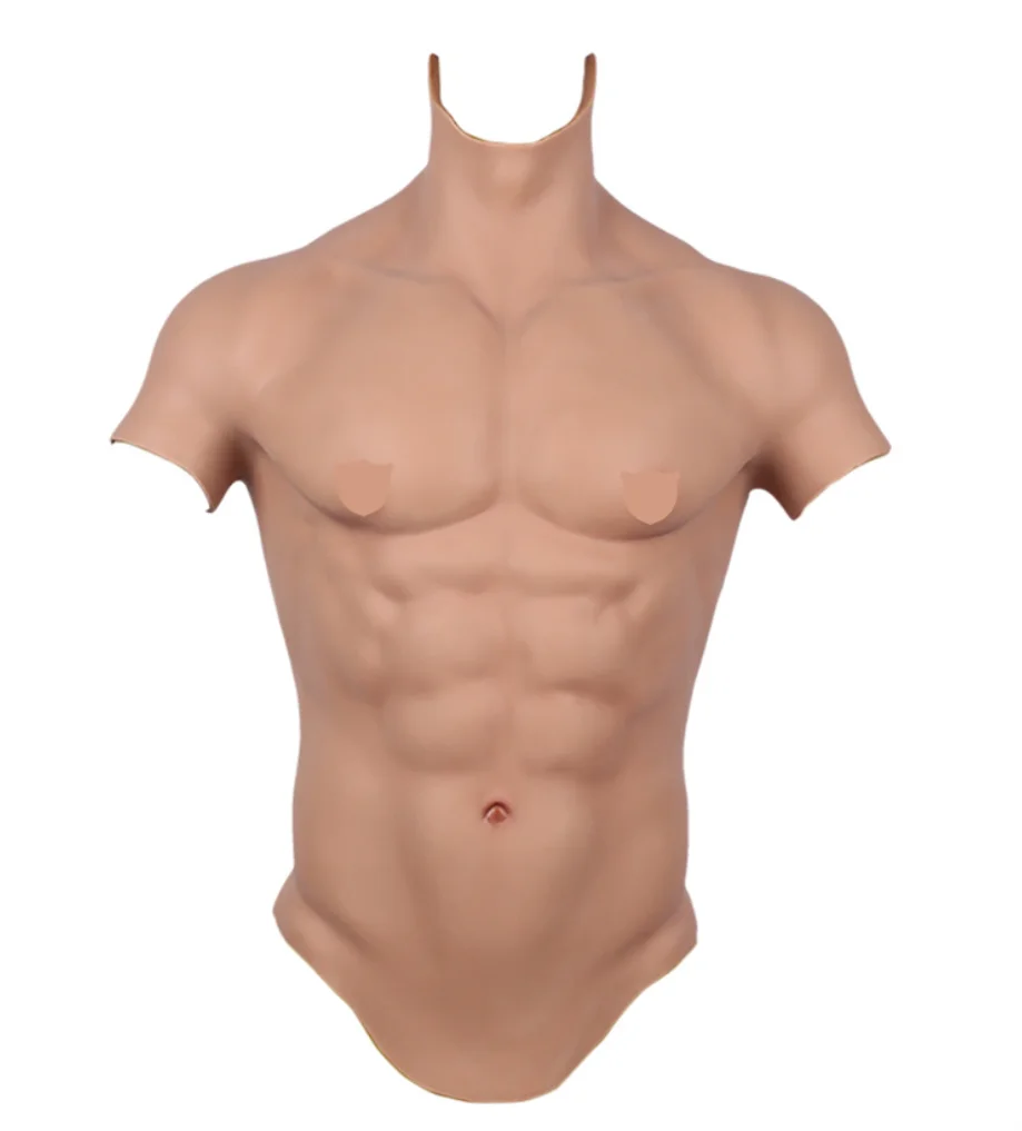 Silicone Realistic False Fake Muscle Belly Body for Cosplayers Artificial Simulation Muscle Chest Man