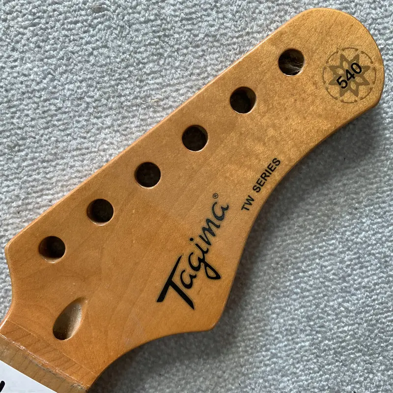 EN961 Genuine&Origianl  Tagima TW-540 Series Electric Guitar Neck 22 Frets Maple Right Hand No Frets  Unfinished DIY