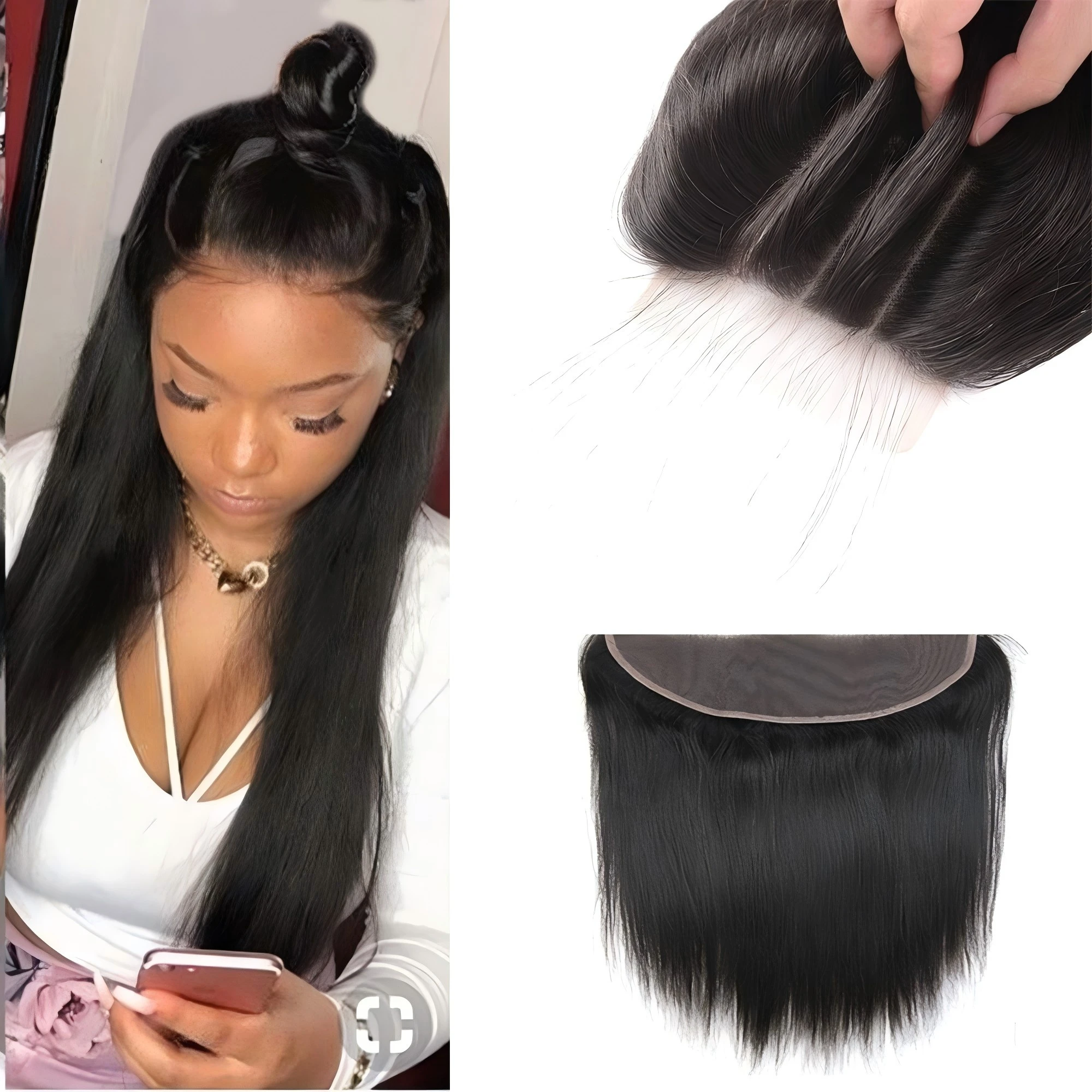 13x4 13x6 HD Lace Frontal Ear To Ear Free Part lace Frontal Brazilian Remy Silky Straight Frontal Human Hair For Women On Sale