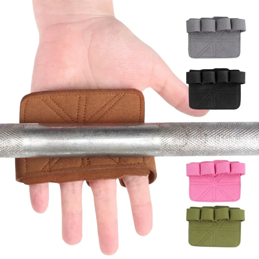 Gants d'entraînement d'haltérophilie en cuir Protection de la paume femmes hommes Fitness sport poignées de gymnastique tractions entraînement d'haltérophilie