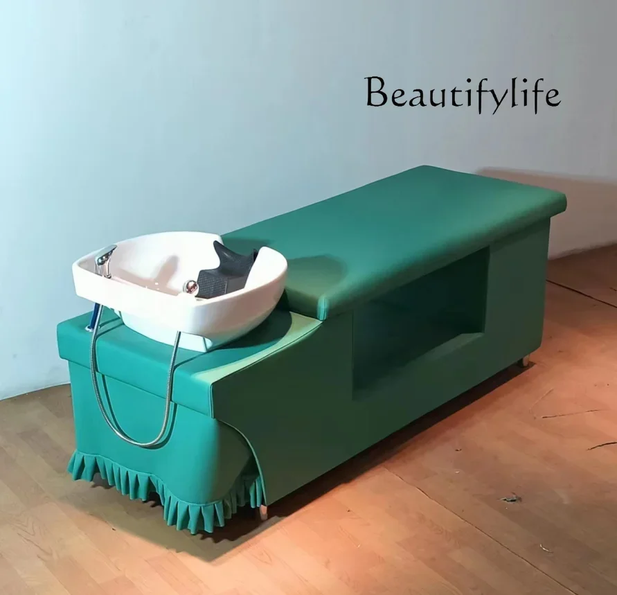 

High-End Ceramic Basin Thai Shampoo Chair Hair Salon Punch Flushing Bed Hair Care Physiotherapy Bed