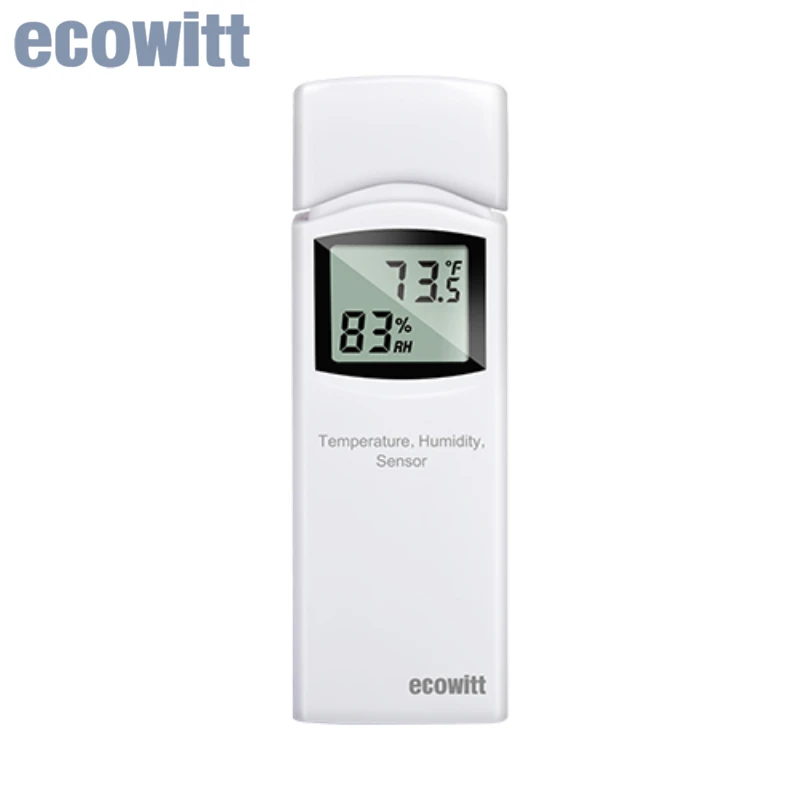 Sensor de Temperatura e Umidade Exterior Ecowitt Sensor Thermo-hygro de Canal Único Substituindo Dados de Ws69 Ws80 Ws90 Wn32 Wh32