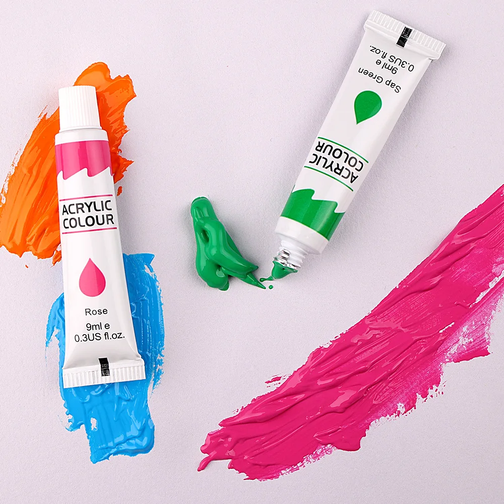 12 kleuren acrylverfset 9 ml waterdichte graffiti schilderij pigment kunstbenodigdheden voor beginnende kunstenaars handgeschilderde canvas muur