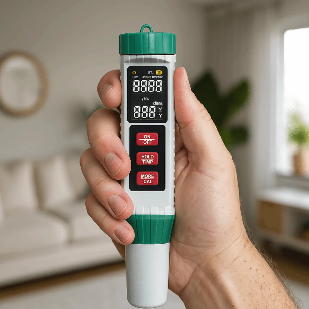 

LCD Digital Display Household Water Test Pen Waterproof High Accuracy Water Quality Meter 5-in-1 Multifunction PH Tester