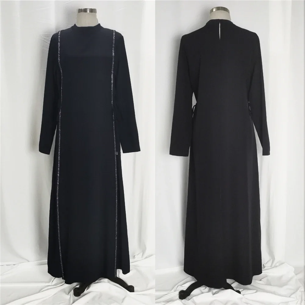 Moda Musulmana Abito Lungo Dubai Abaya per Le Donne 2024 Manica Completa Morbido Abaya Dubai Turchia Musulmano Islam Abito Abito Ramadan