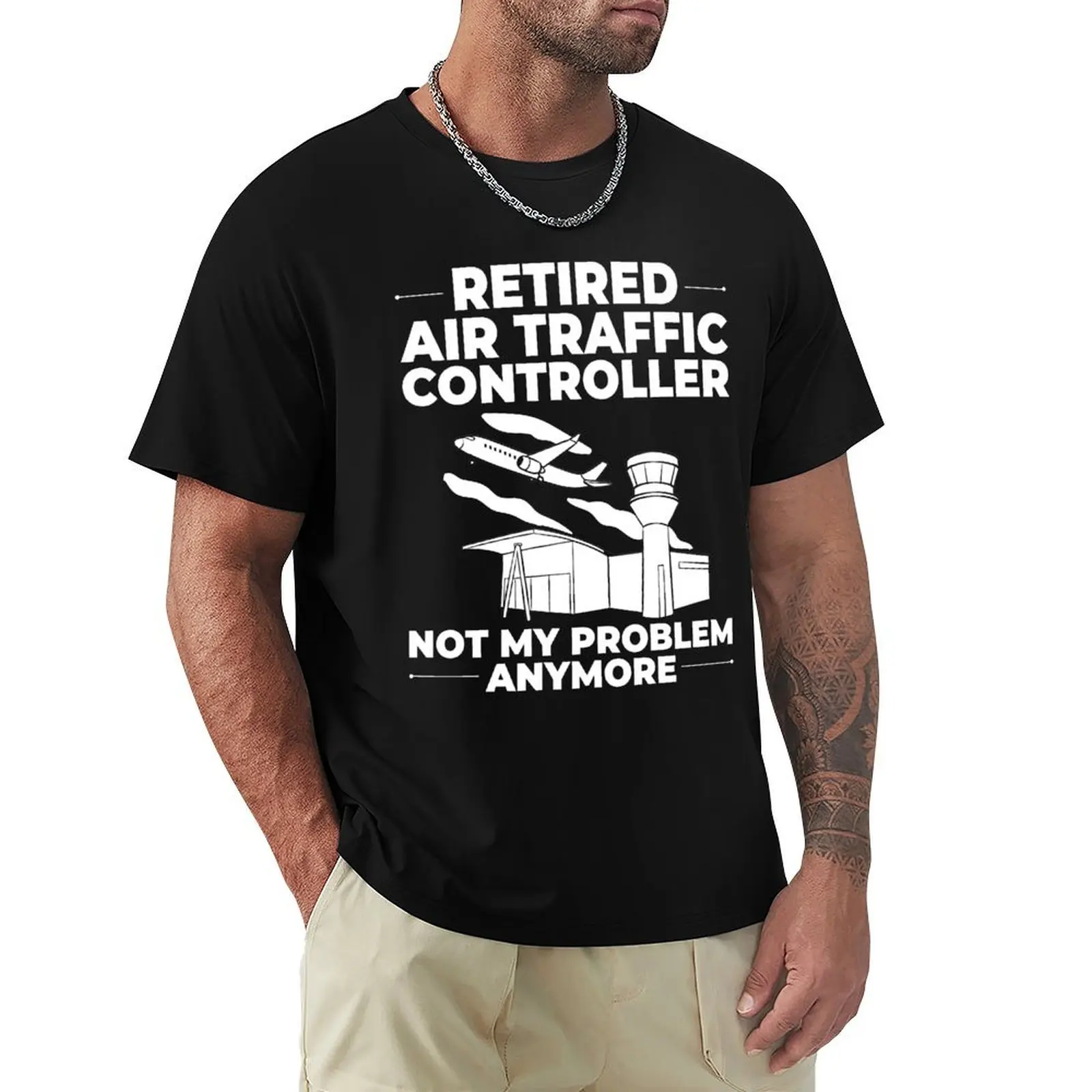 

Air Traffic Controller Flight Director Tower T-Shirt anime t shirts summer shirt tops mens graphic t-shirts big and tall