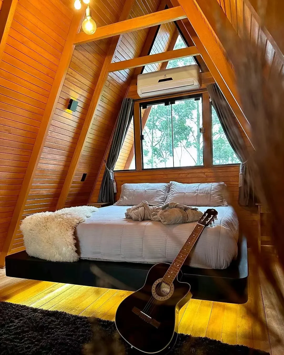 Triangular House Prefabricated Houses Garden Chalet Wood Log Cabin Kits A Frame Mini Houses For Sale