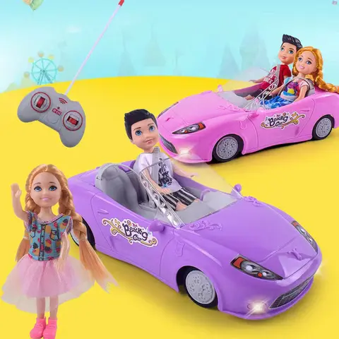 2024 New Rc Car 1:16 Remote Control Doll Convertible Sports Car Pink Party Girls Toys For Children Rechargeable Battery Girl Toy