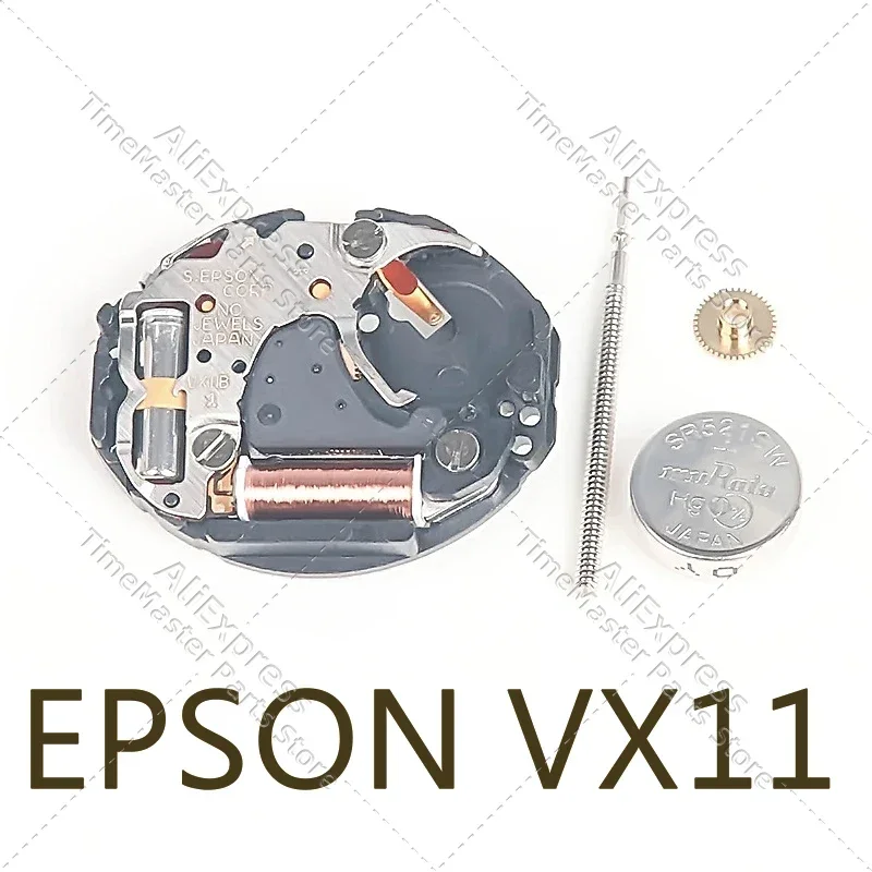 Nowy i oryginalny japoński mechanizm kwarcowy VX11B VX11 z trzema wskazówkami, części zamienne do zegarków, części naprawcze