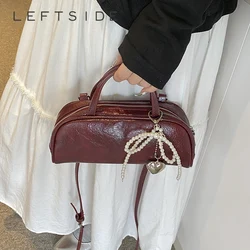 Small PU Leather Shoulder Bag Lady Handbags and Purses Women 2024 Korean Fashion Solid Color Crossbody Bag with Short Handle