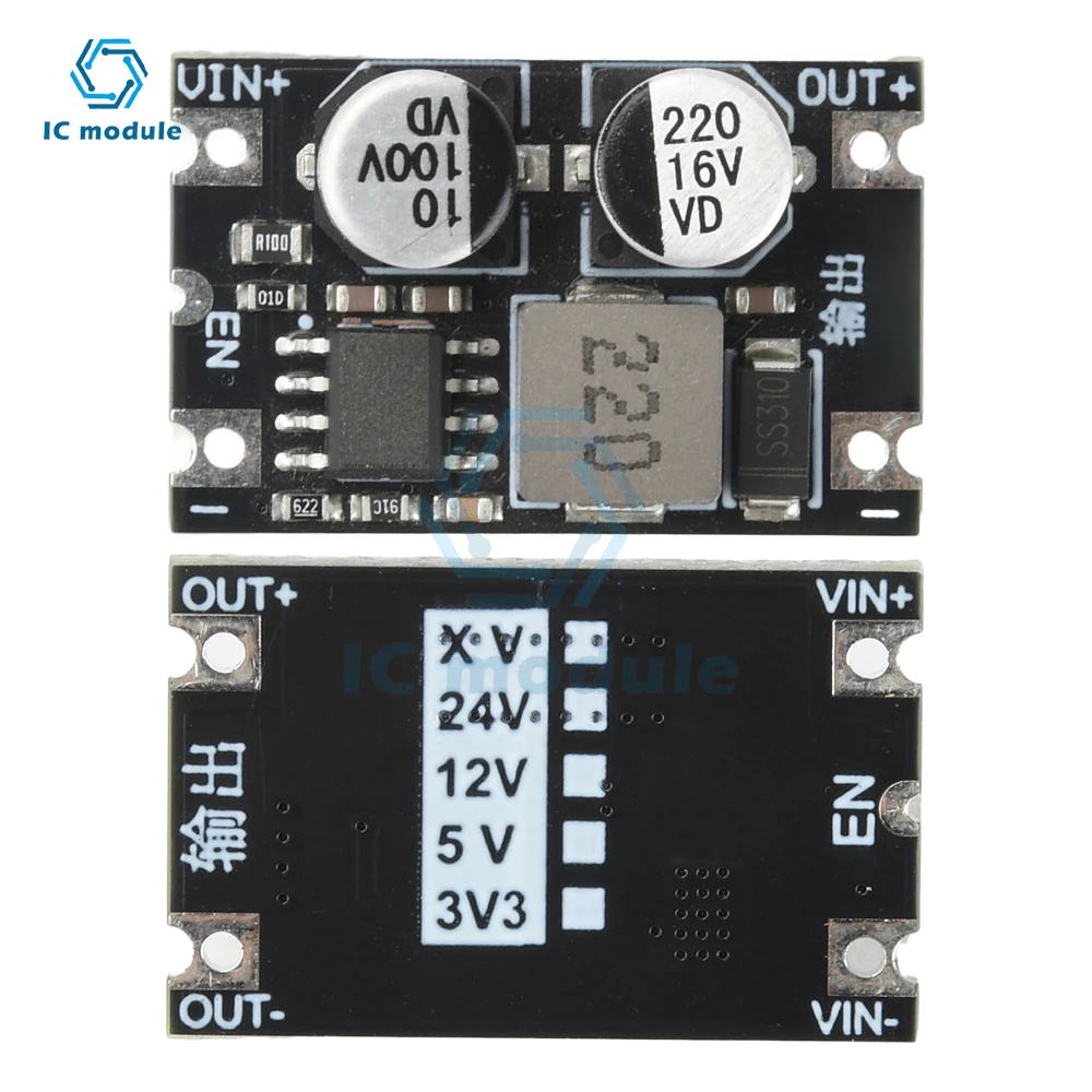 

DC-DC Buck Module DC 6-80V to 3.3V 5V 12V 1.2A High Power DC Power Supply Module Low Ripple Step Down Converter Board