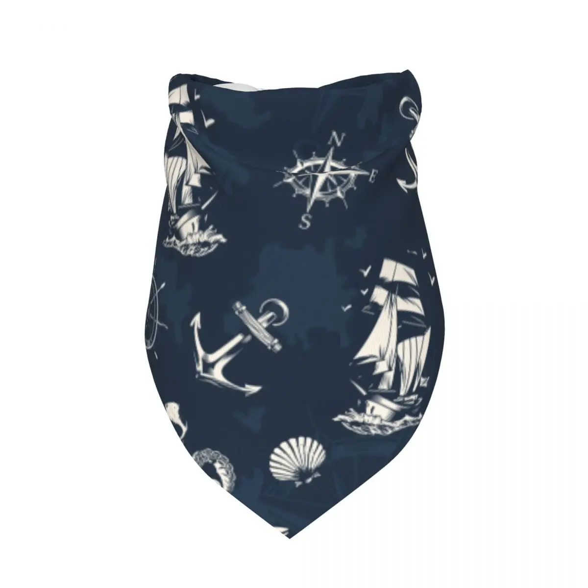 Vintage Nautical Symbol Pet Bandanas Sailor Anchor Compass Pet Scarves Decoration Pet Triangle Bib For Dog Cat
