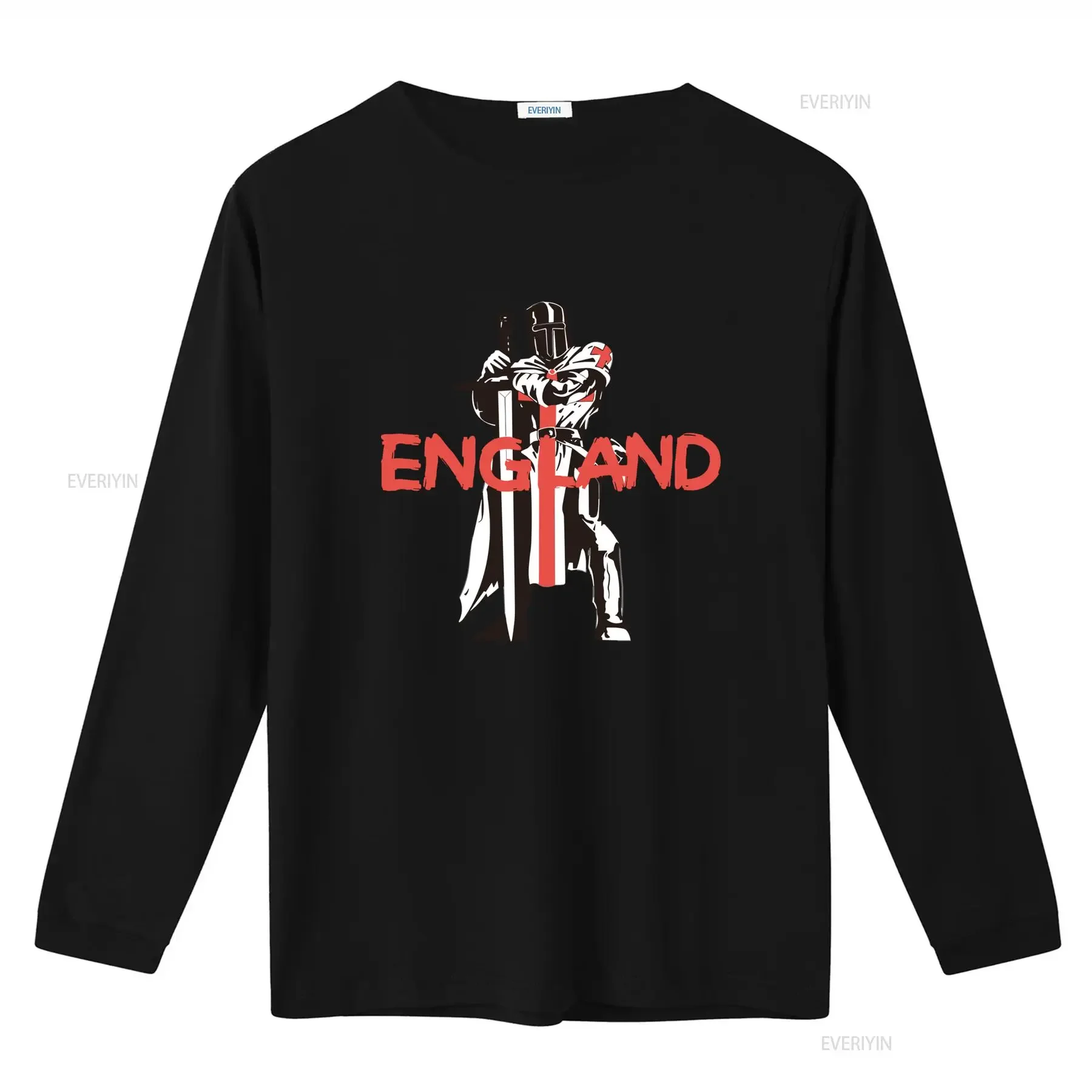 Men's T Shirt Templar Flag Of St George England 100 Cotton Knight Print  vintage Washed Versatile Stretched Stylish