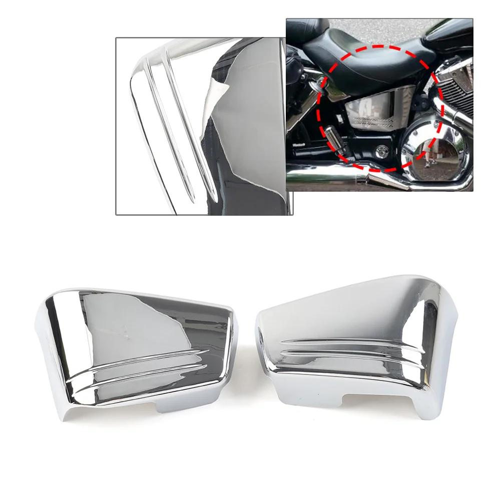 Chrome Motorcycle Fairing Battery Side Cover Protector Guard For Honda VTX 1800 C VTX1800C Custom 2002 2003 2004 2006 2007 2008