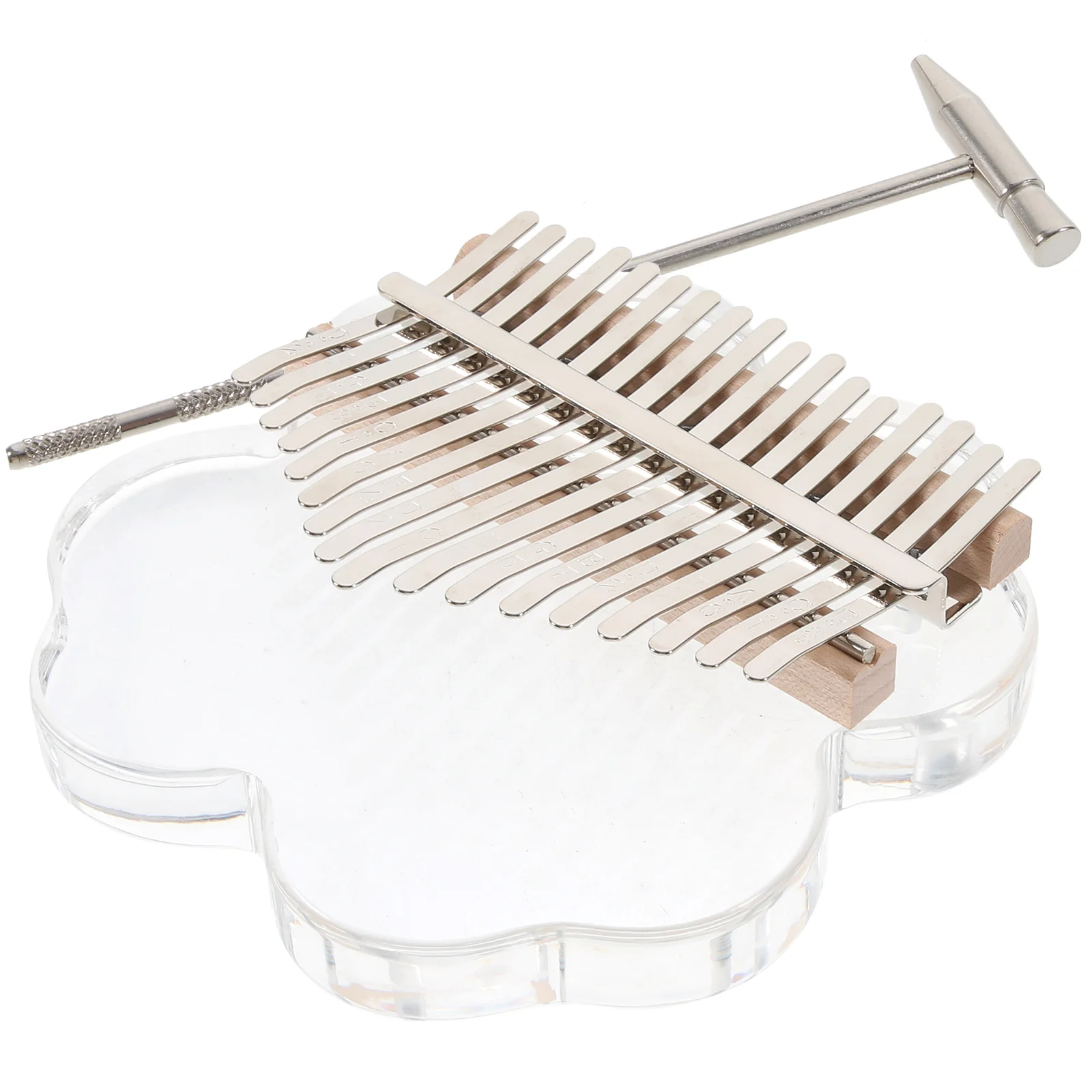 

1 set 17 Key Thumb Piano Acrylic Kalimba Clover Design Portable Mini Finger Piano for Beginners Musical Instruments Gifts