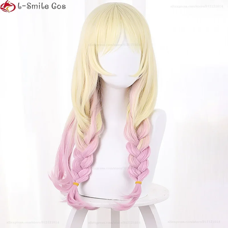 Anime LoveLive!Superstar!! Onitsuka Natsumi Cosplay Wig 60cm Long Yellow Gradient Pink Heat Resistant Synthetic Wigs + Wig Cap