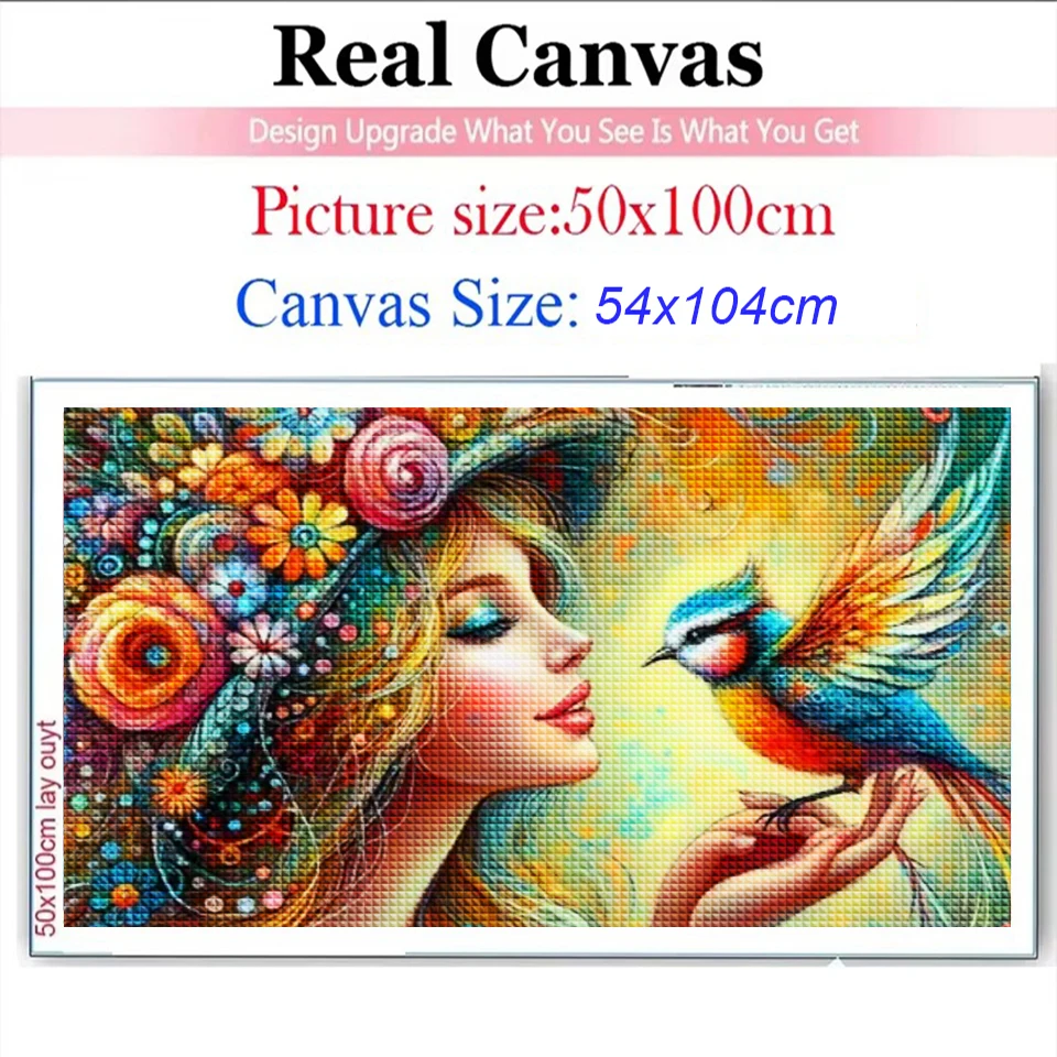 Beautiful women and birds Diy Diamond Painting Kits Diamond Mosaic Full Cross Stitch Kits fantasy Lady Large Art Home Decor Gift