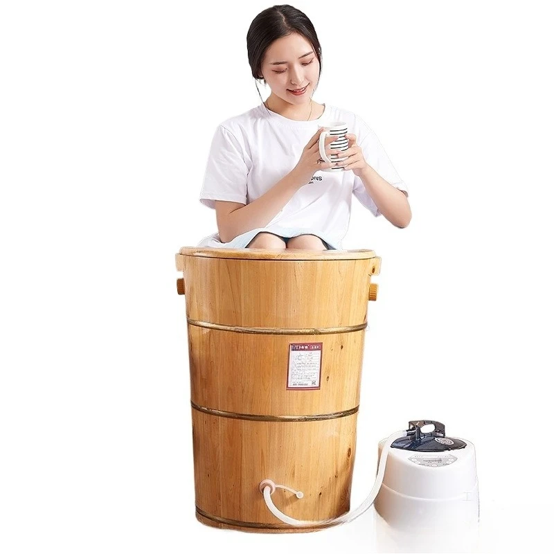 

Foot soaking bucket Wooden bucket Household fumigation bucket Heating heightened thermal insulation foot bath