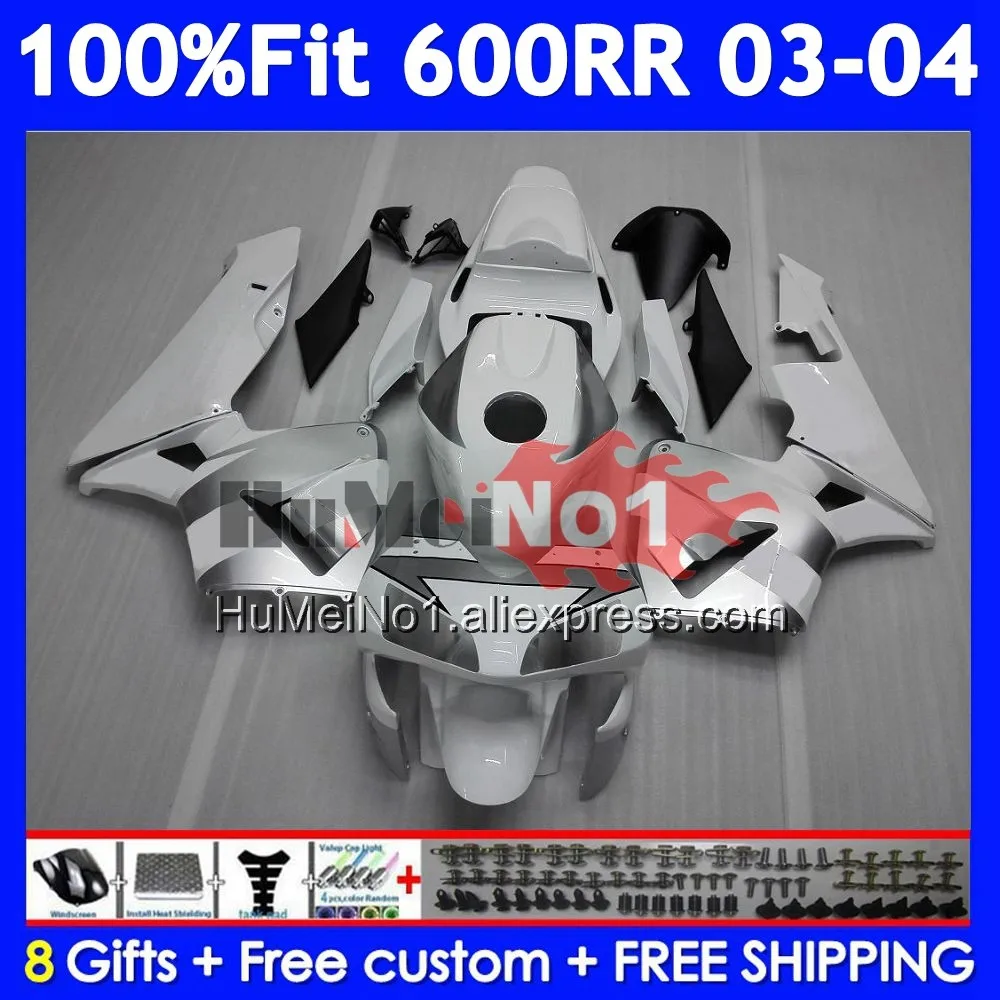 Injection For HONDA CBR600RR CBR 600RR 600F5 Repsol silver 600CC 40No.6 CBR600F5 CBR 600 CC CBR600 RR F5 2003 2004 03 04 Fairing