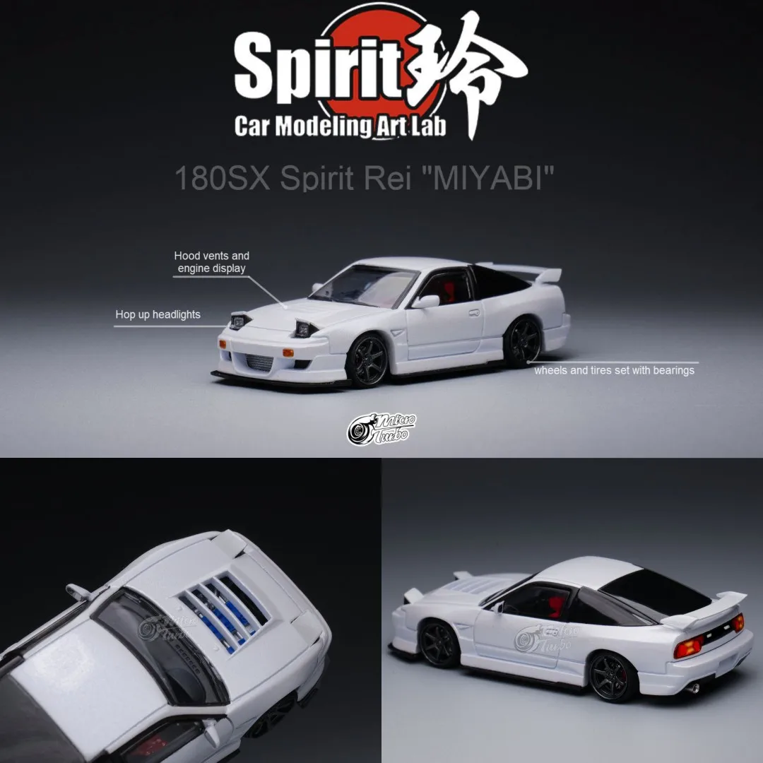 

Microturbo MT 1:64 nissan 180SX Spirit MIYABI limited 1499pcs Collection die cast alloy car model decoration gift