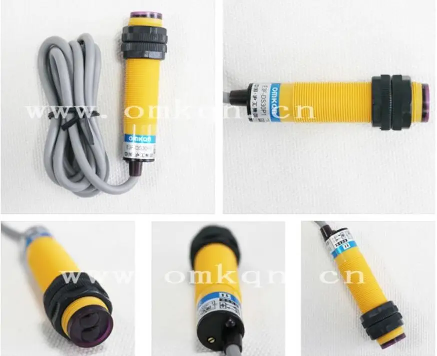 5PCS E3F-DS30C4 E3F-DS30B2 E3F-DS30P1 E3F-DS30P2 M18 Diffuse Photoelectric Switch Sensor  3 Wire  6V-36VDC  10-30cm Adjustable