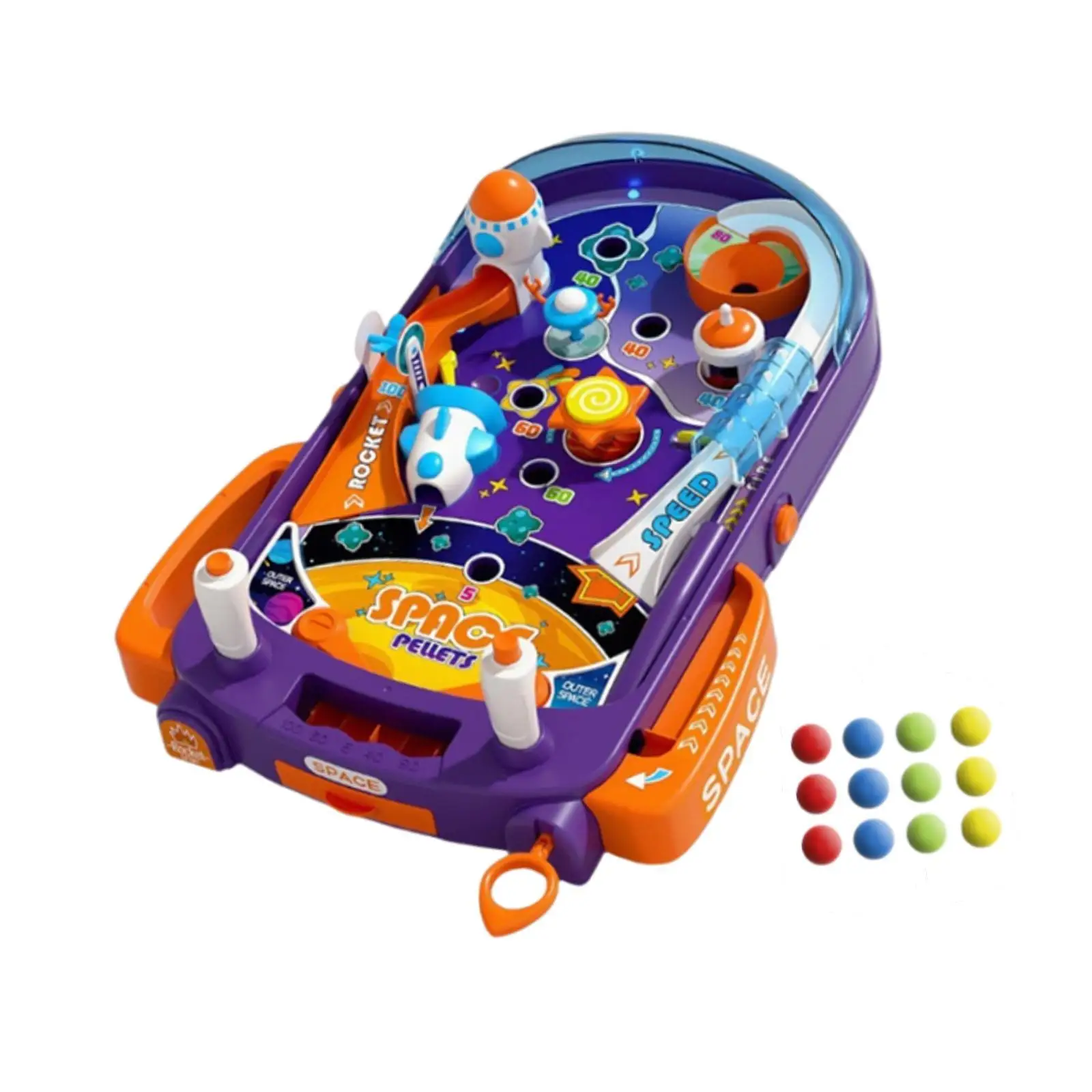 Kids Educational Pinball Machine Toy Interactive Desktop Game for Children Montessori Learning Activity Hand Eye Coordination
