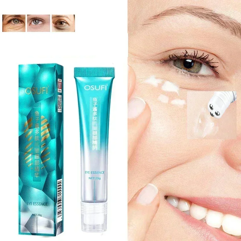 

Eye Serum Under Roller Cream for Dark Circles and Puffiness, Caffeine Eye Cream with 360° Massage Ball Reduce Wrinkles