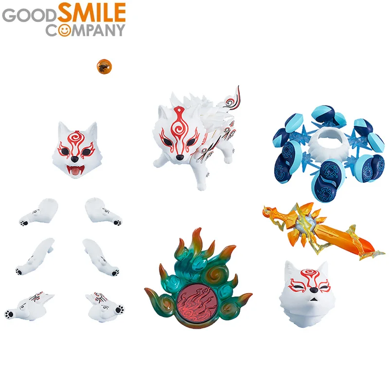 100% Original GSC 1697 Shiranui Okami Qversion Mini Anime Action Figure Model Toys for Kids Birthday Gifts Collection Ornament