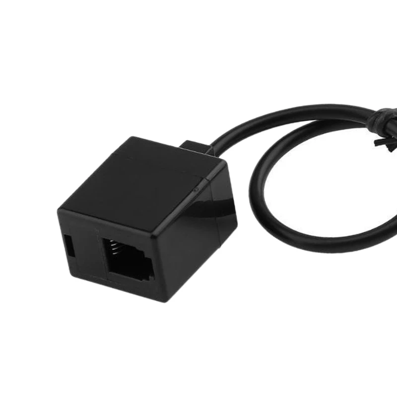 RJ9 4P4C Male to Double Female Port Connector Headset Adapter Extension Cable Phone Adapter Cable Phone Extension Cord image 2