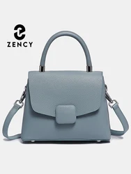 Zency Ladies Small Square Handbags Simple Leather Women Tote Designer Crossbody Top-handle per Shopper Commuter Phone Purse