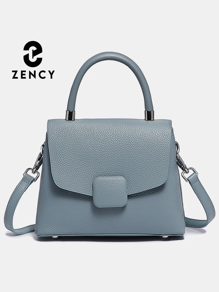 Zency Damskie Małe Kwadratowe Torebki Proste Skórzane Damskie Torebki Projektant Crossbody Top-uchwyt Dla Shopper Dojazdy Torebka Na Telefon