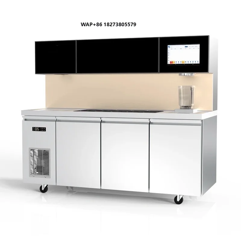 Intelligent Automatic Bubble Tea Machine Use Includes Refrigerating Working Counter Boba Milk Tea New Condition Pump Restaurant