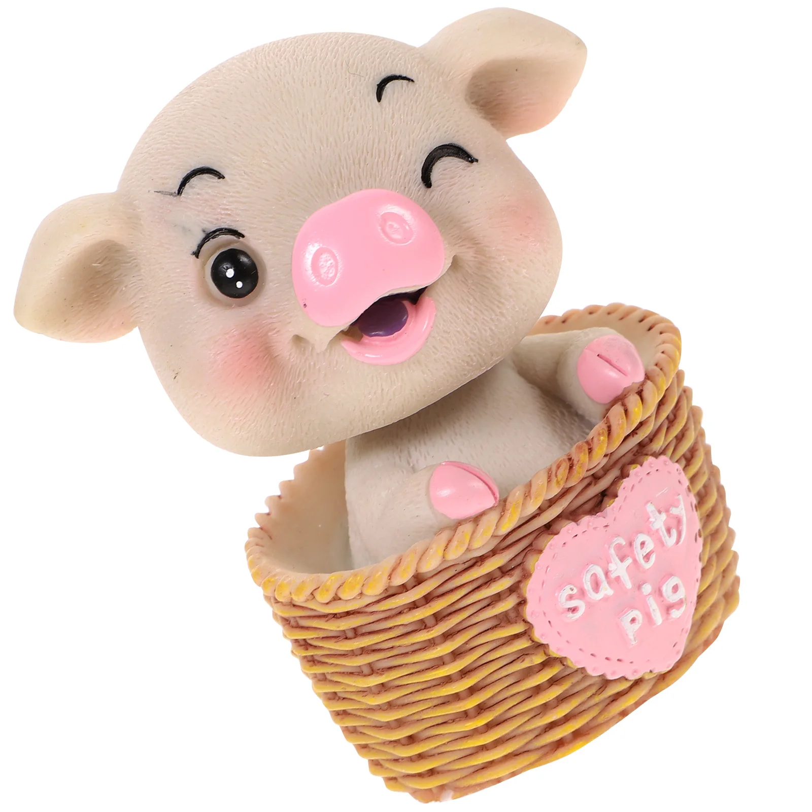 

Nodding Pig Figure Car Decoration Shaking Head Cartoon Animal Lovely Vivid Design Excellent Workmanship Stylish Beautiful