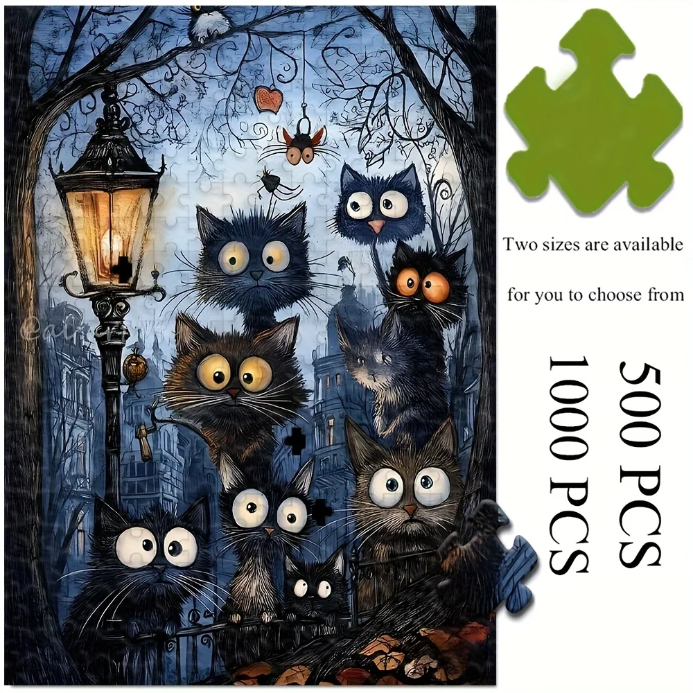 

Пазл для взрослых 500/1000 шт. | Высококачественная забавная семейная игра для снятия стресса, идеально подходит для дней рождения, Рождества, Хэллоуина и подарков.