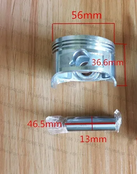 GX100 Piston kit 56mm for  GX100 engine motor rammer tamper piston with ring pin clip replacement