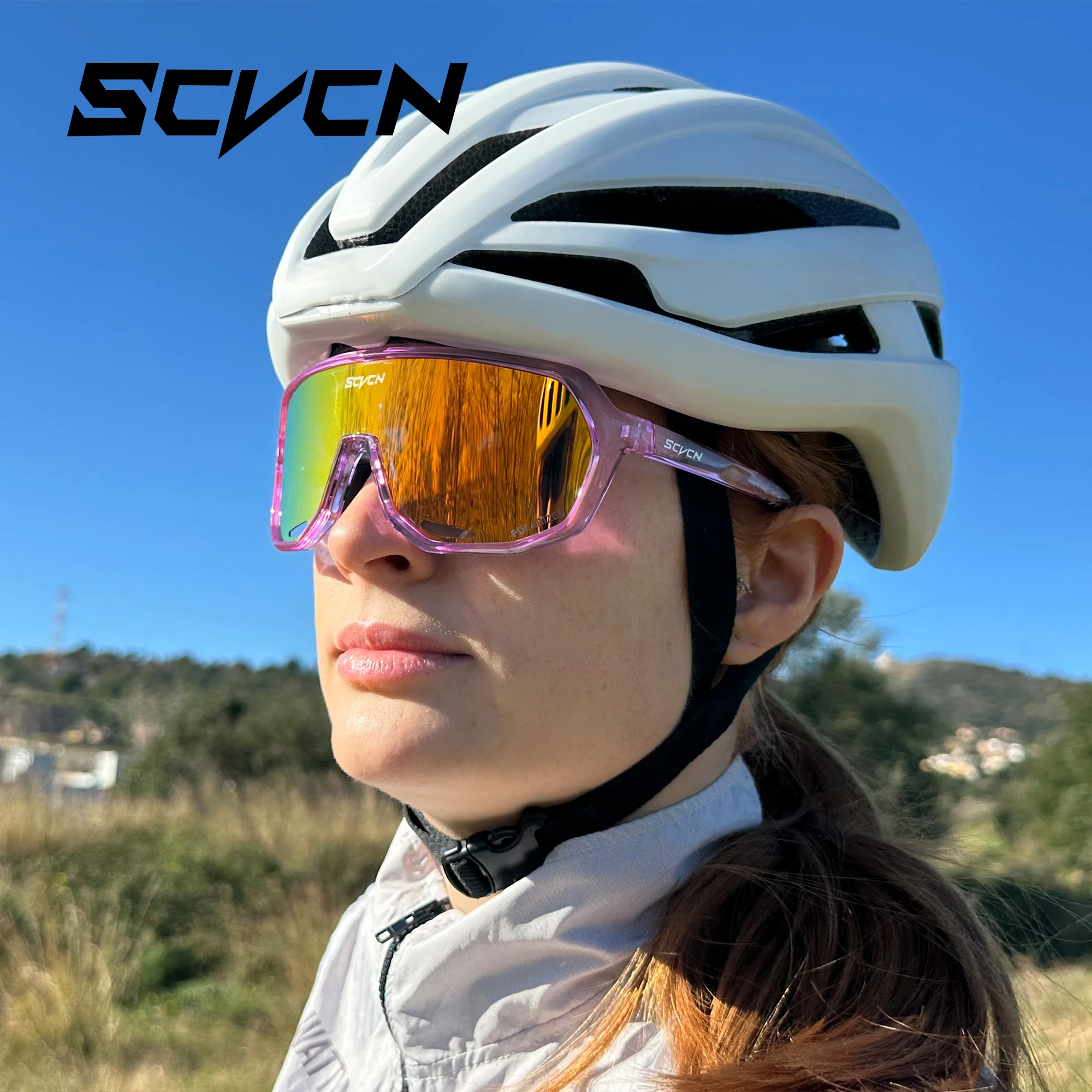 SCVCN Outdoor Cycling Glasses Sunglasses for Men Sun Mountain Bike MTB Road Bicycle Eyewear Goggles Sports UV400 Goggles New