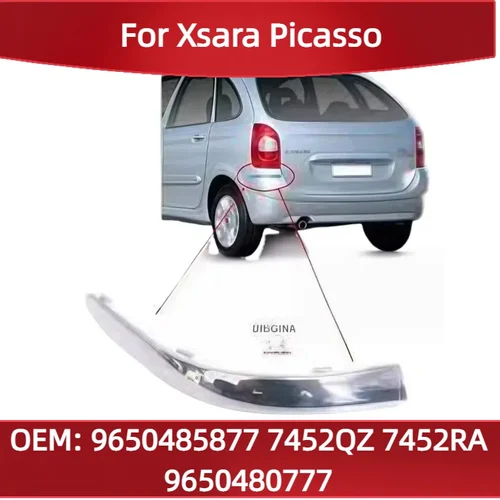 9650485877 7452QZ para Xsara Picasso embellecedor cromado parachoques delantero tira decorativa plateada tira brillante plateada 7452RA 9650480777